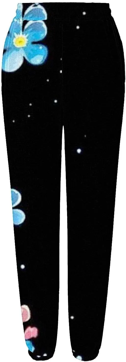 LCMTWX Baggy Sweatpants Joggers Pants Workout High Waisted Yoga Pants with Pockets Womens Black Jogger Pants Black Jogger