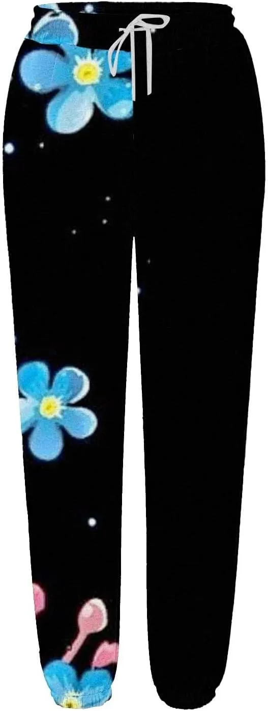 LCMTWX Baggy Sweatpants Joggers Pants Workout High Waisted Yoga Pants with Pockets Womens Black Jogger Pants Black Jogger