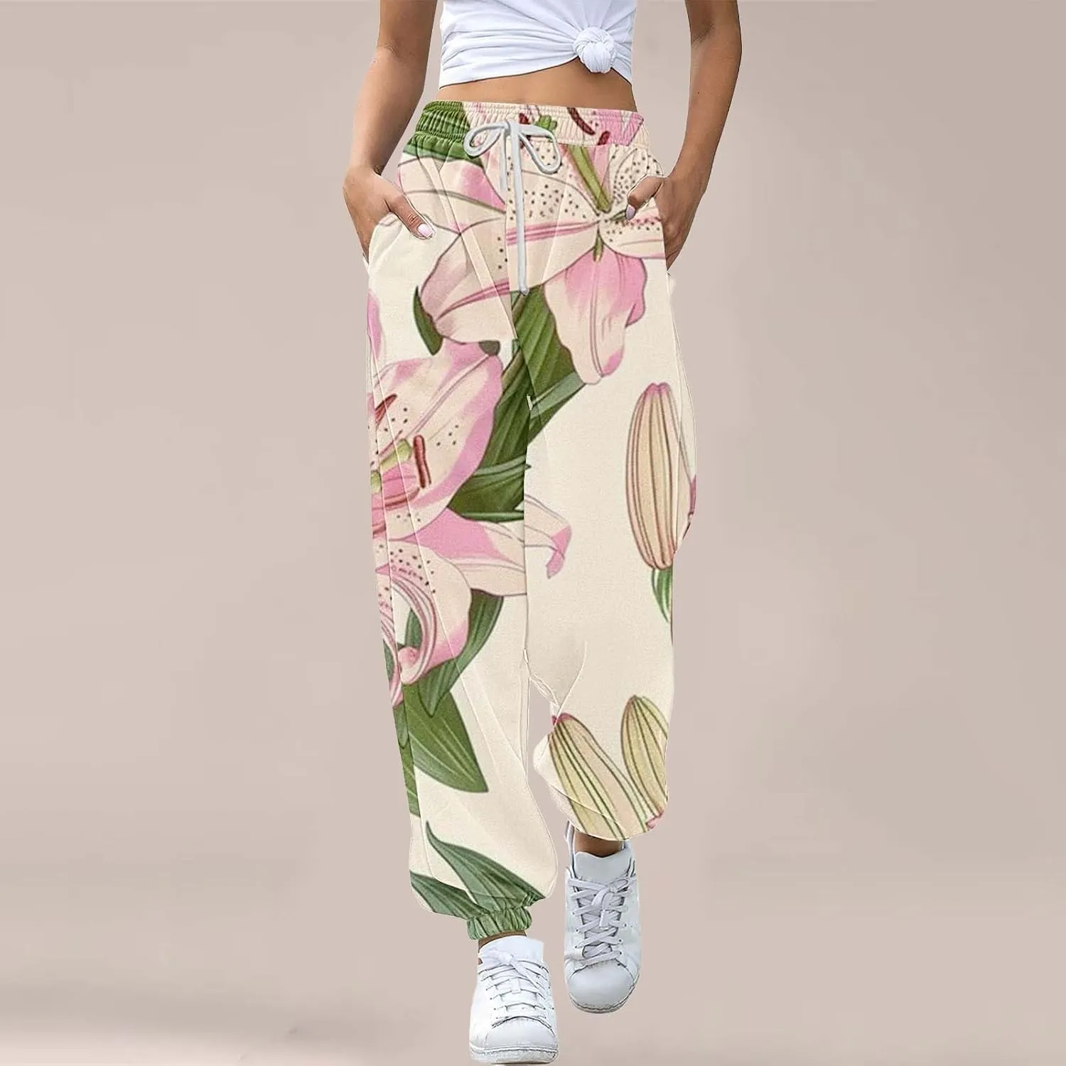LCMTWX Baggy Sweatpants Joggers Pants Workout High Waisted Yoga Pants with Pockets Womens Black Jogger Pants Black Jogger