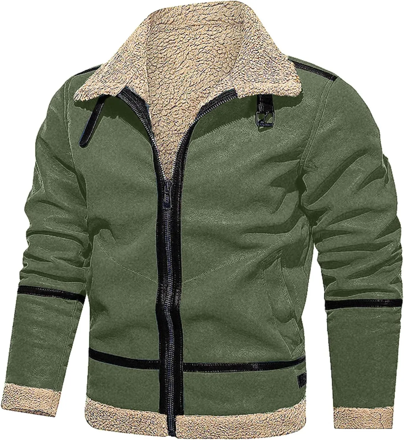 LCMTWX Mens Jackets And Winter Outerwear Single-breasted Solid Color Lapel Long Sleeve Coat Cardigan Plush Long Coat