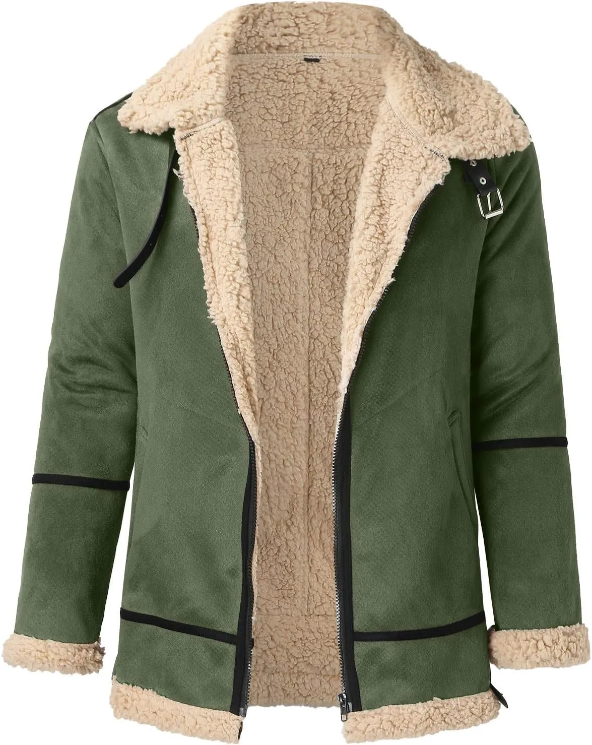 LCMTWX Mens Jackets And Winter Outerwear Single-breasted Solid Color Lapel Long Sleeve Coat Cardigan Plush Long Coat