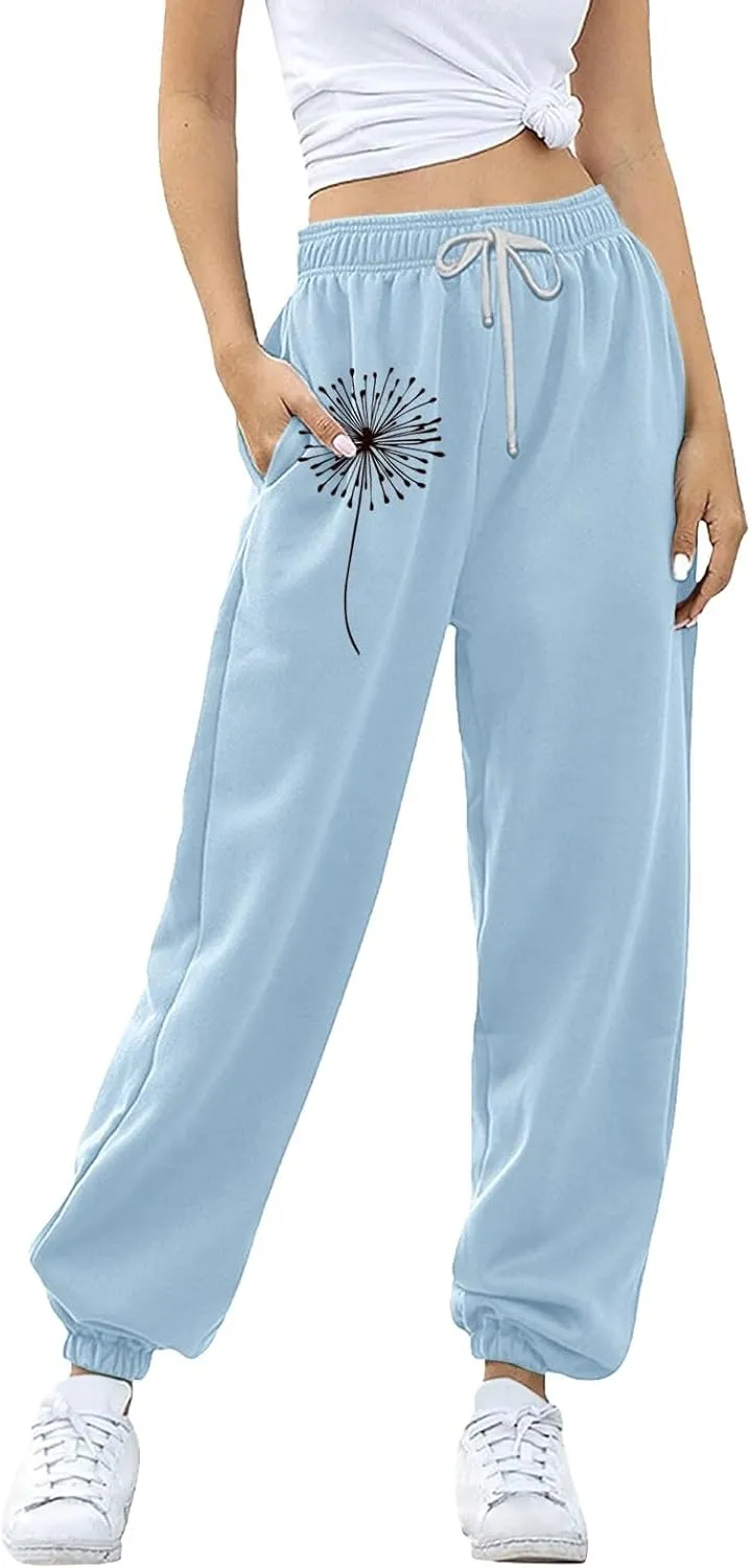 LCMTWX Women Pants 2024 Joggers Pants Workout High Waisted Yoga Pants with Pockets Black Jogger Pants for Women Women's