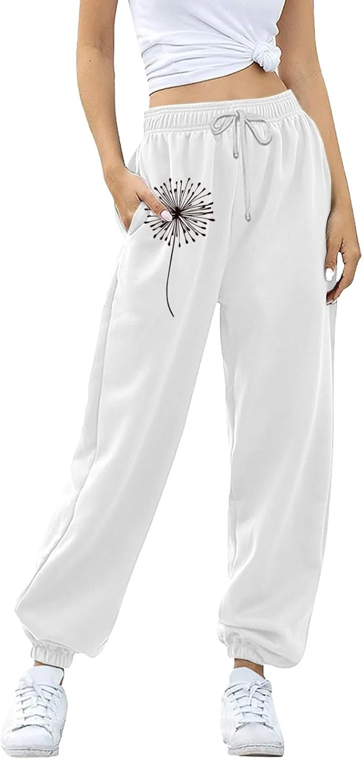 LCMTWX Women Pants 2024 Joggers Pants Workout High Waisted Yoga Pants with Pockets Black Jogger Pants for Women Women's
