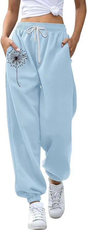 LCMTWX Women Pants 2024 Joggers Pants Workout High Waisted Yoga Pants with Pockets Black Jogger Pants for Women Women's