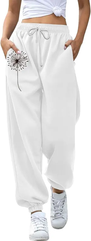 LCMTWX Women Pants 2024 Joggers Pants Workout High Waisted Yoga Pants with Pockets Black Jogger Pants for Women Women's