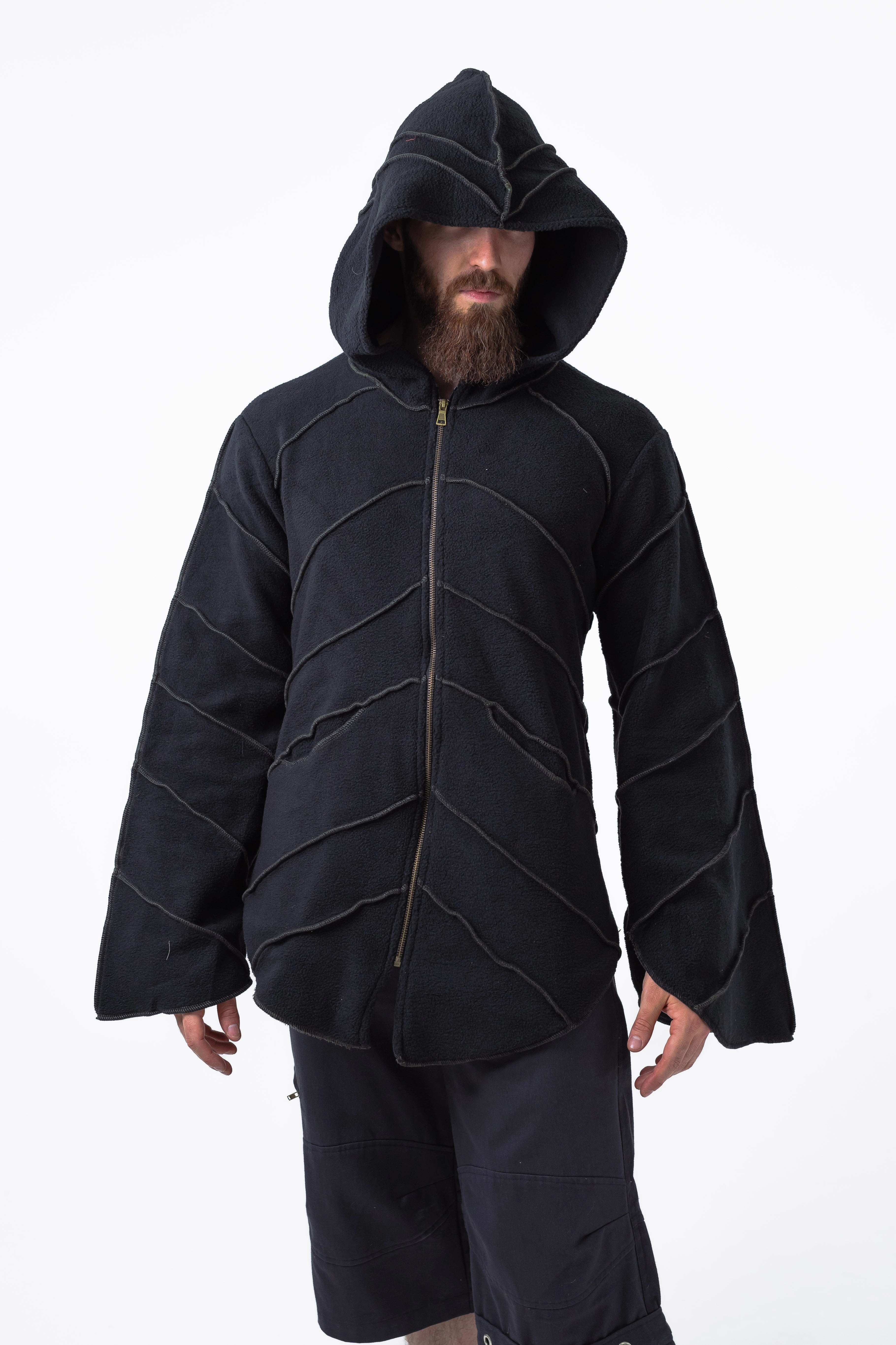 Full Length Zipper Hypoallergenic Fibers Leaf Fleece