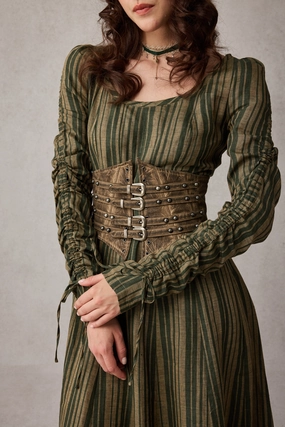 Leather underbust corset belt Form Fit Comfort