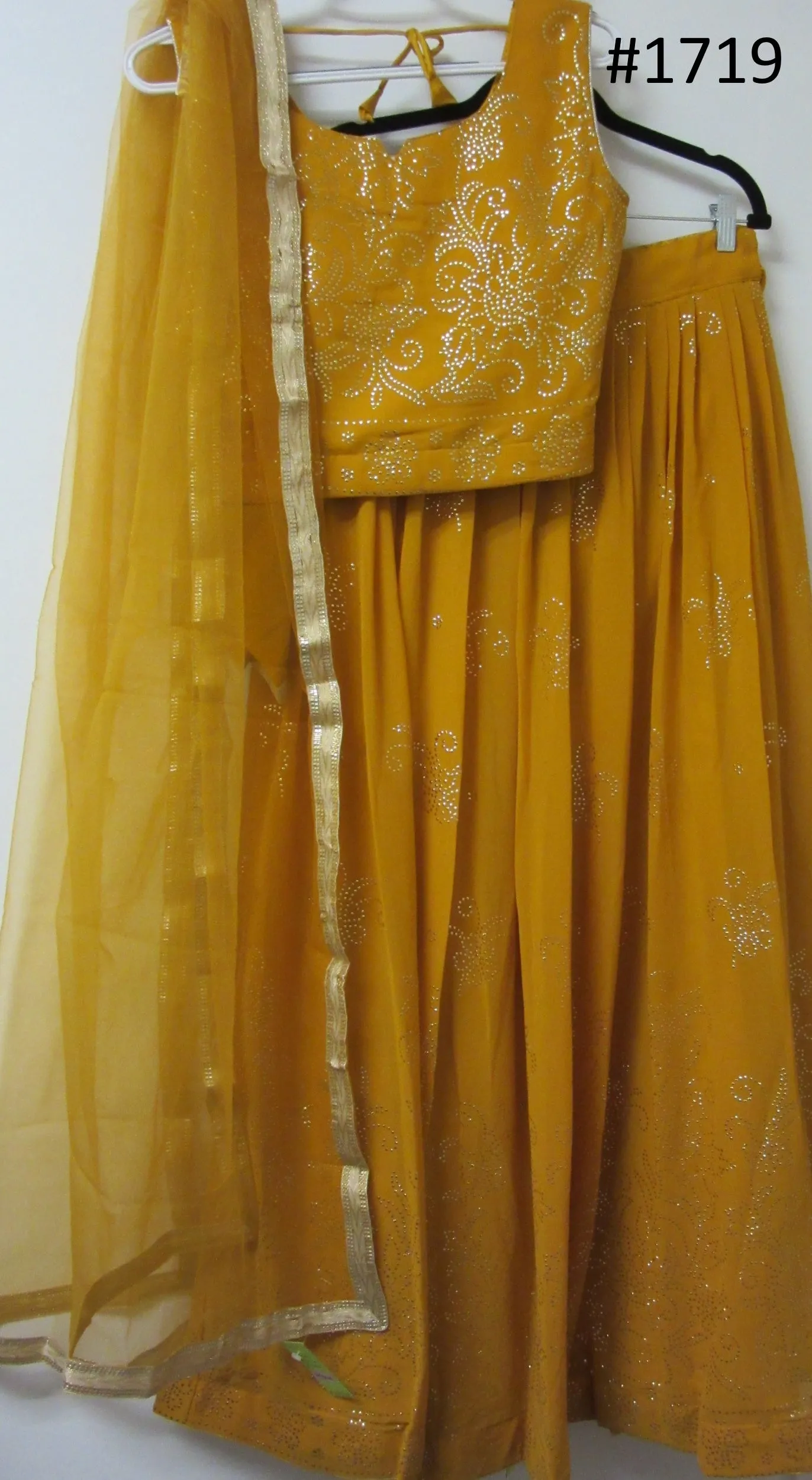 Lehenga 5801719 Mustard Georgette Lehenga Set Small Size Choli