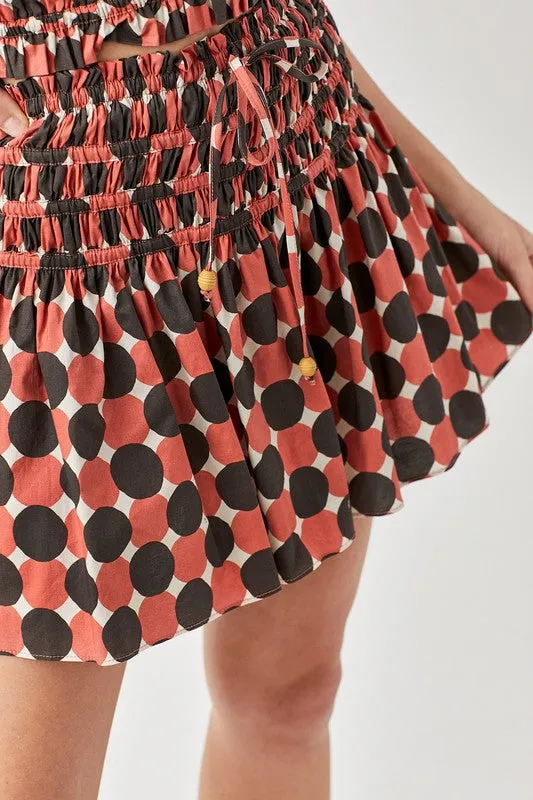 Leigh Printed Ruffled Skorts