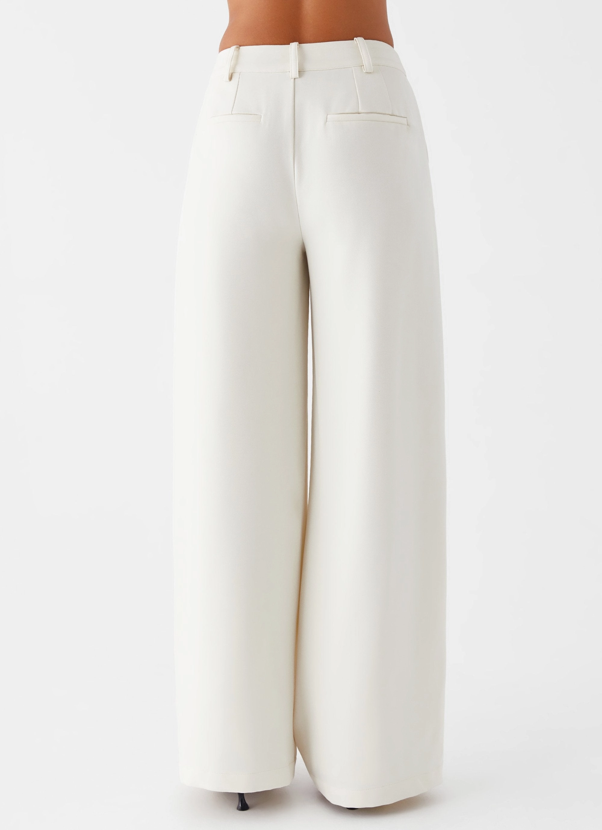 Leila Suiting Pants - Ivory Smart Fit Easy Layer
