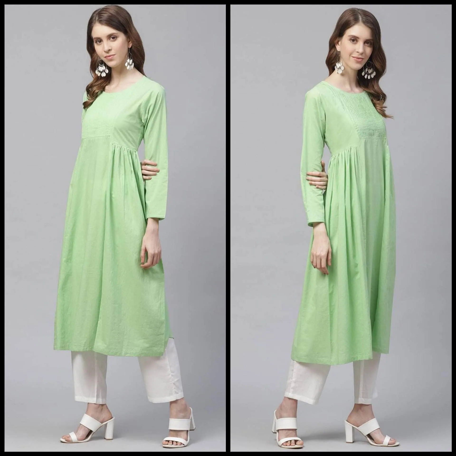 Lemon Tart Clothing LTK124 Pintuck Detail Stitched Kurti