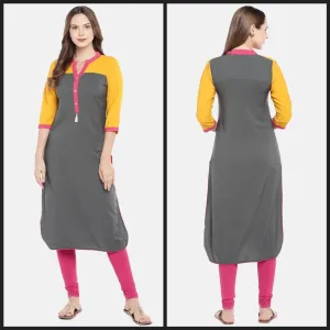 Lemon Tart Clothing LTK151 Color Block Detail Stitched Kurti - DG
