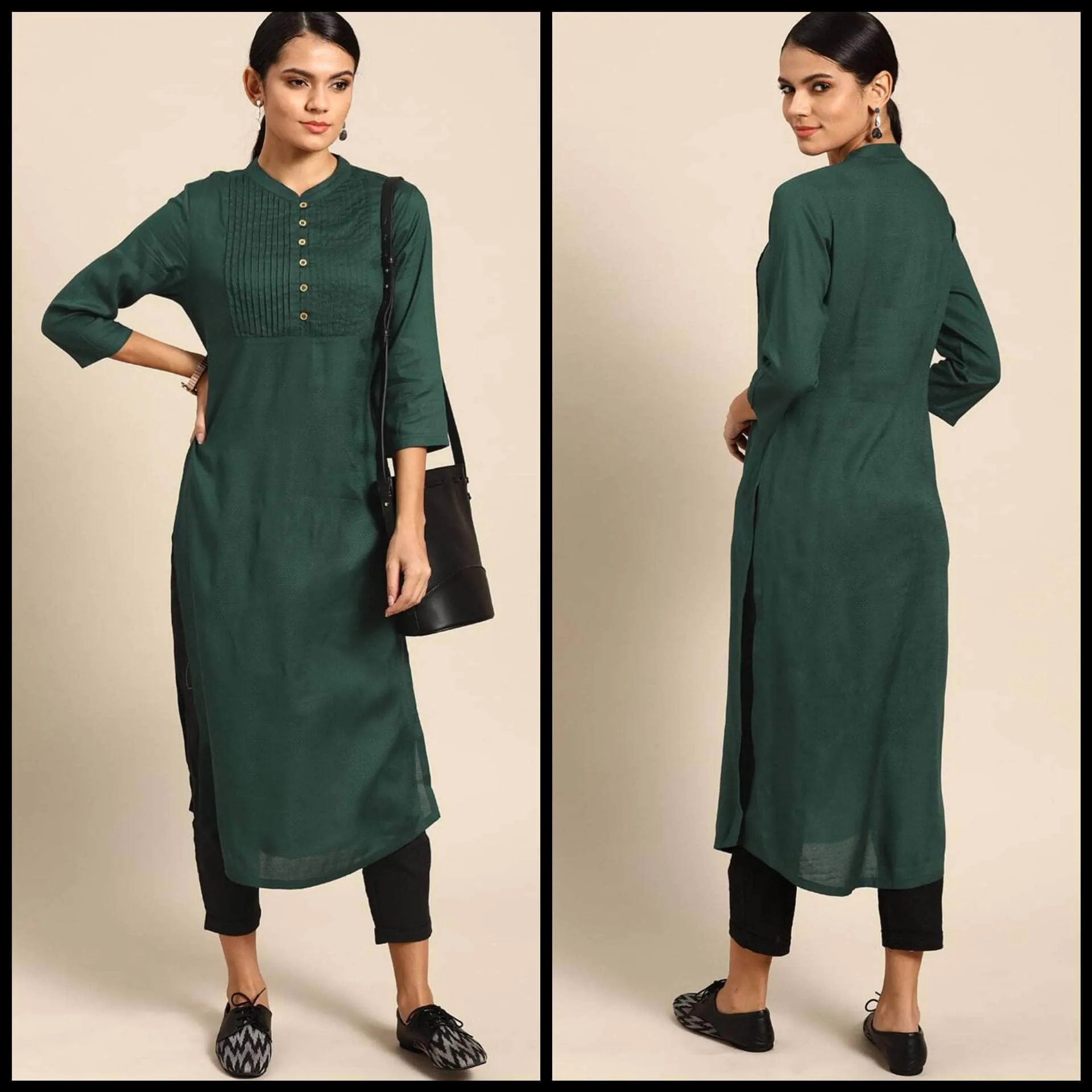 Lemon Tart Clothing LTK155 Pintuck Detail Stitched Kurti