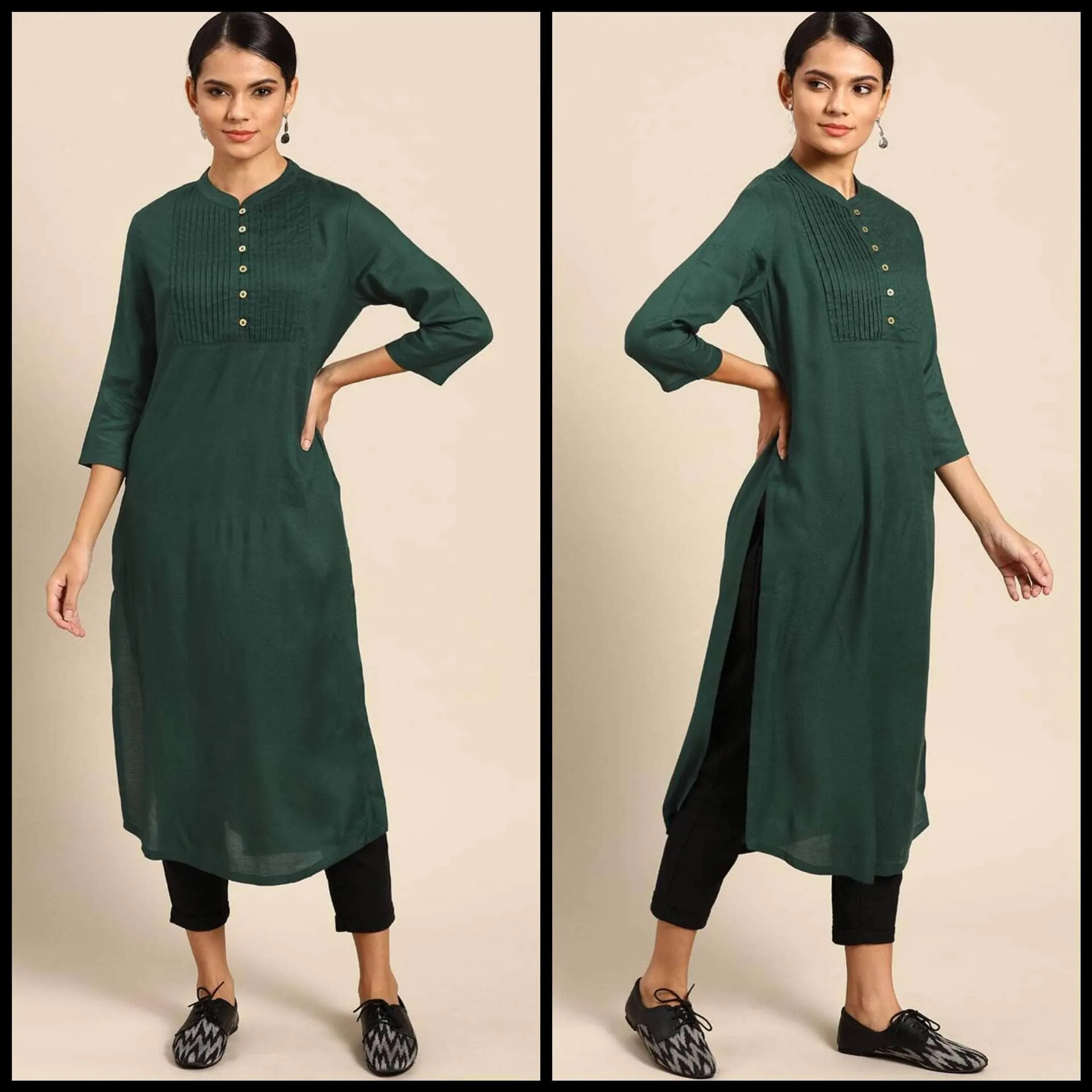 Lemon Tart Clothing LTK155 Pintuck Detail Stitched Kurti