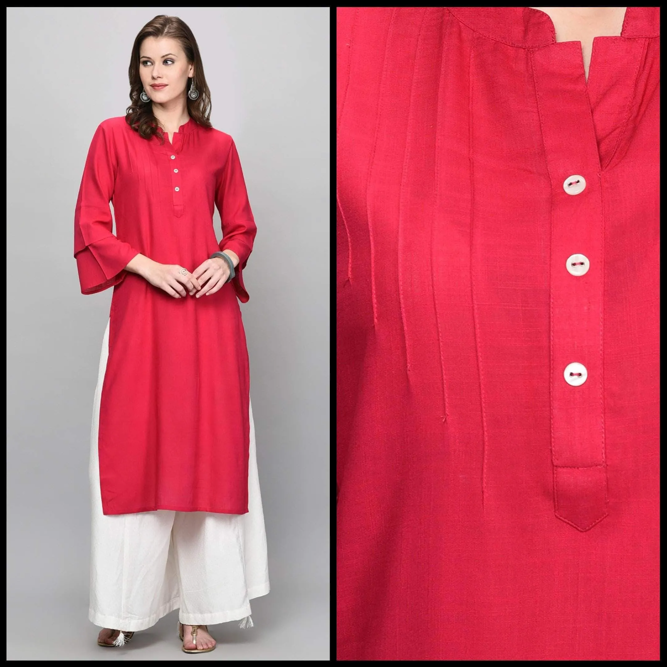 Lemon Tart Clothing LTK56 Pintuck Detail Kurti - PR