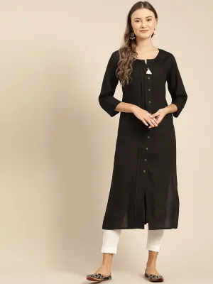Lemon Tart Clothing LTK61 Pintuck Detail Kurti - Black