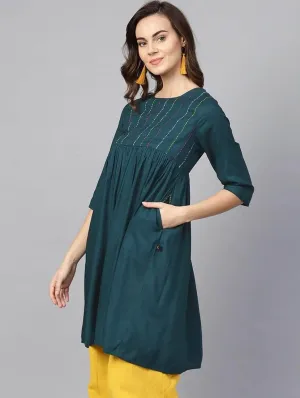 Lemon Tart Clothing LTK90 Contrast Stitch Detail Stitched Kurti