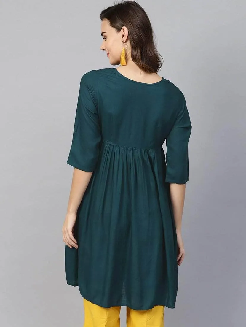 Lemon Tart Clothing LTK90 Contrast Stitch Detail Stitched Kurti