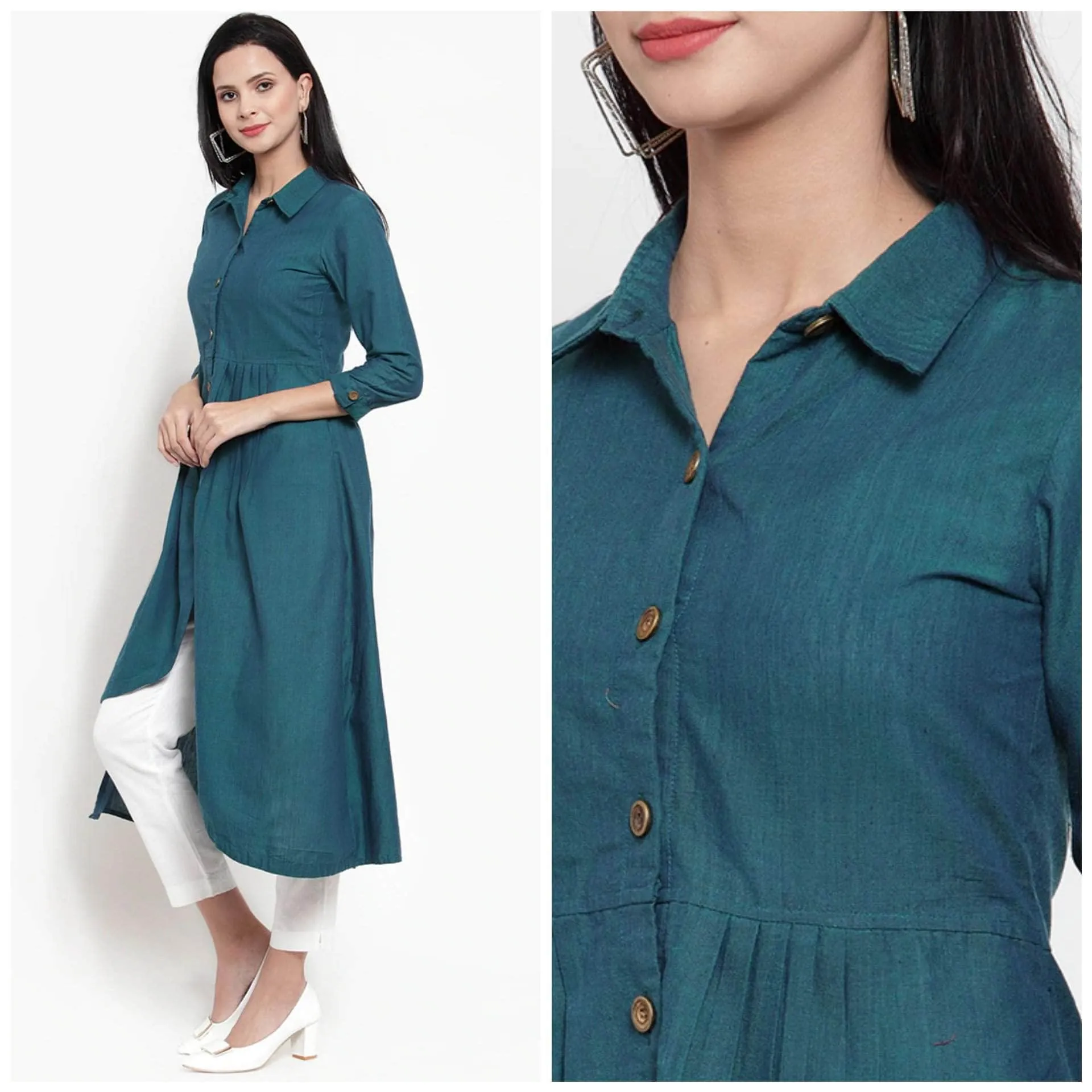 Lemon Tart Clothing LTK96 Button Detail Stitched Kurti