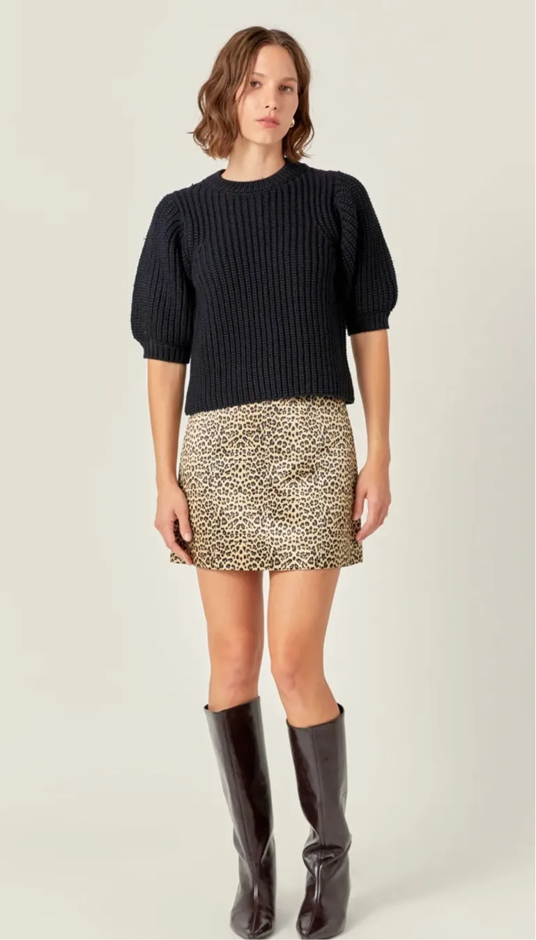 Leopard Mini Skirt