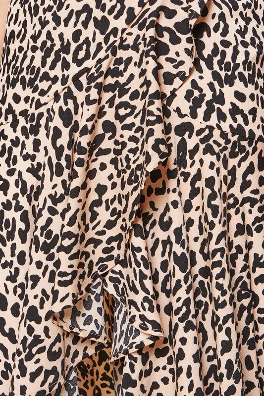 Leopard Print Midi Skirt