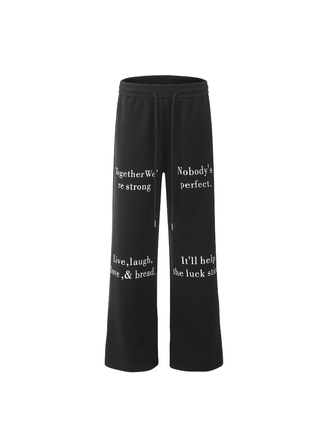 Lettering Print Straight-leg Sweatpants