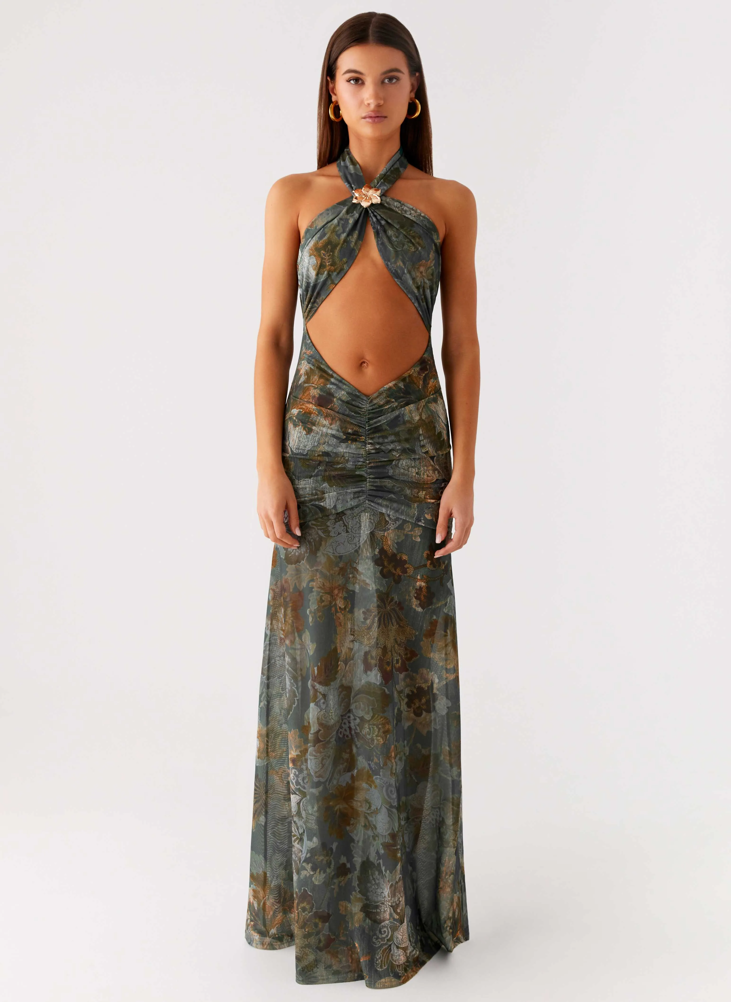 Monochrome Mood Mariam Maxi Dress - Vintage Blossom