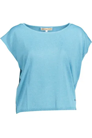 Light Blue Polyester Tops & T-Shirt