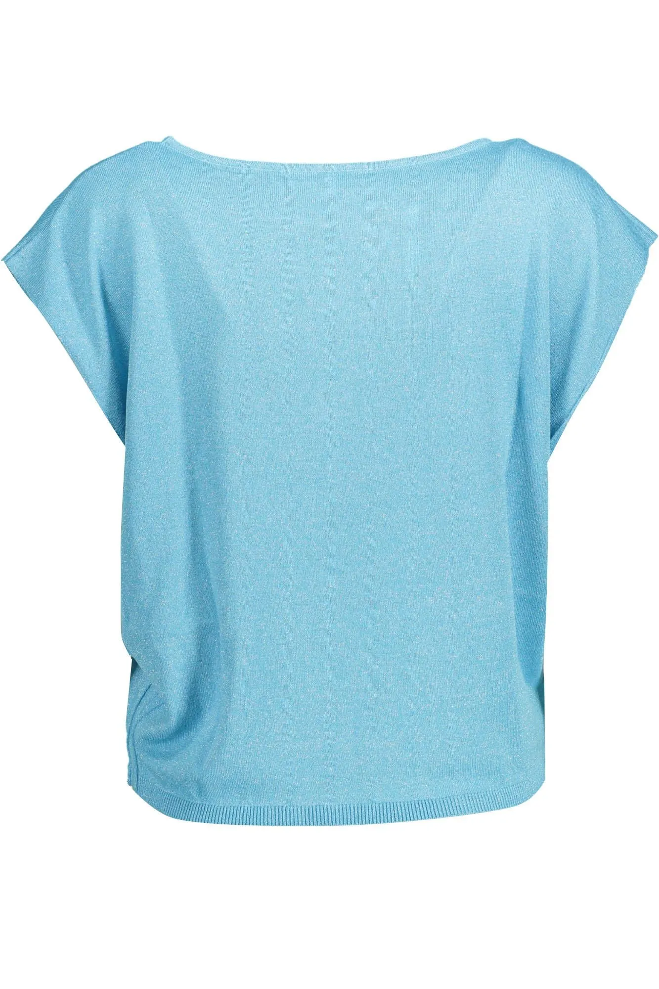 Light Blue Polyester Tops & T-Shirt