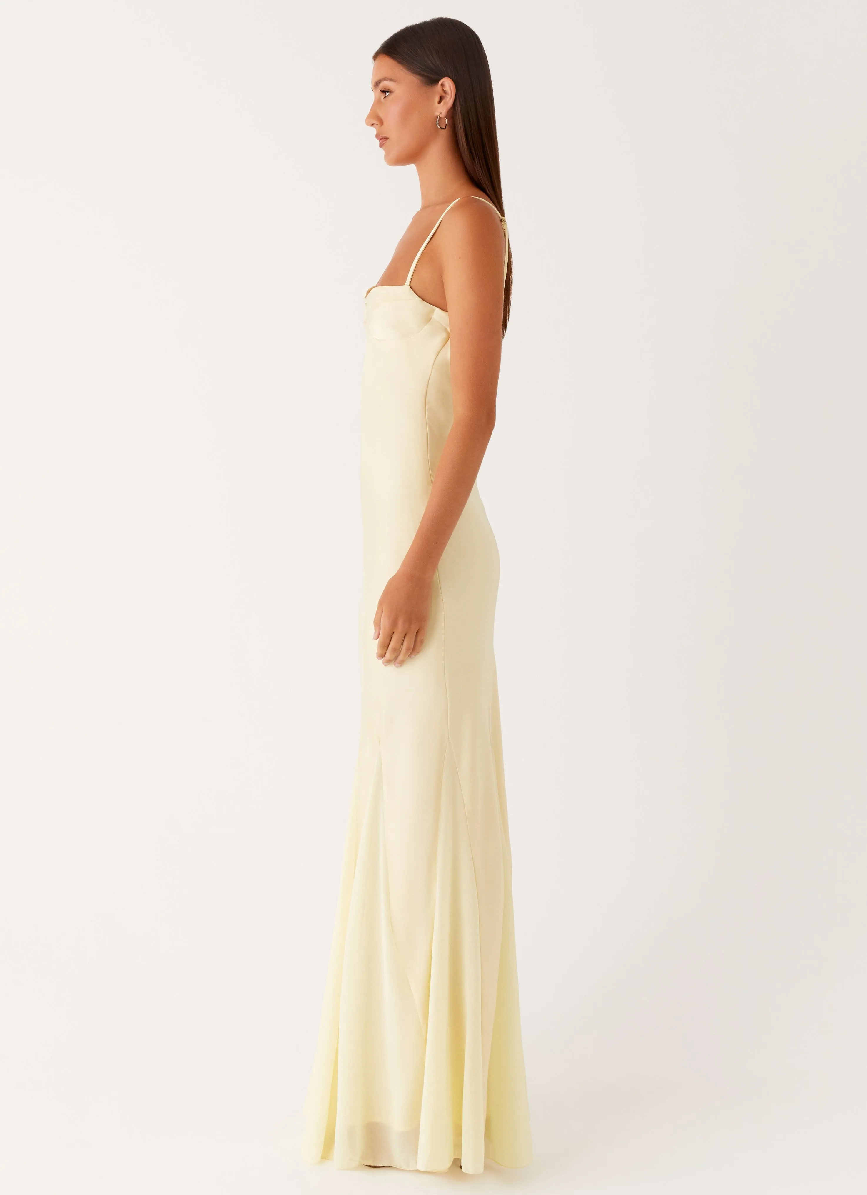 Ravello Maxi Dress - Sunny Yellow Pose Sweet Romantic Vibes
