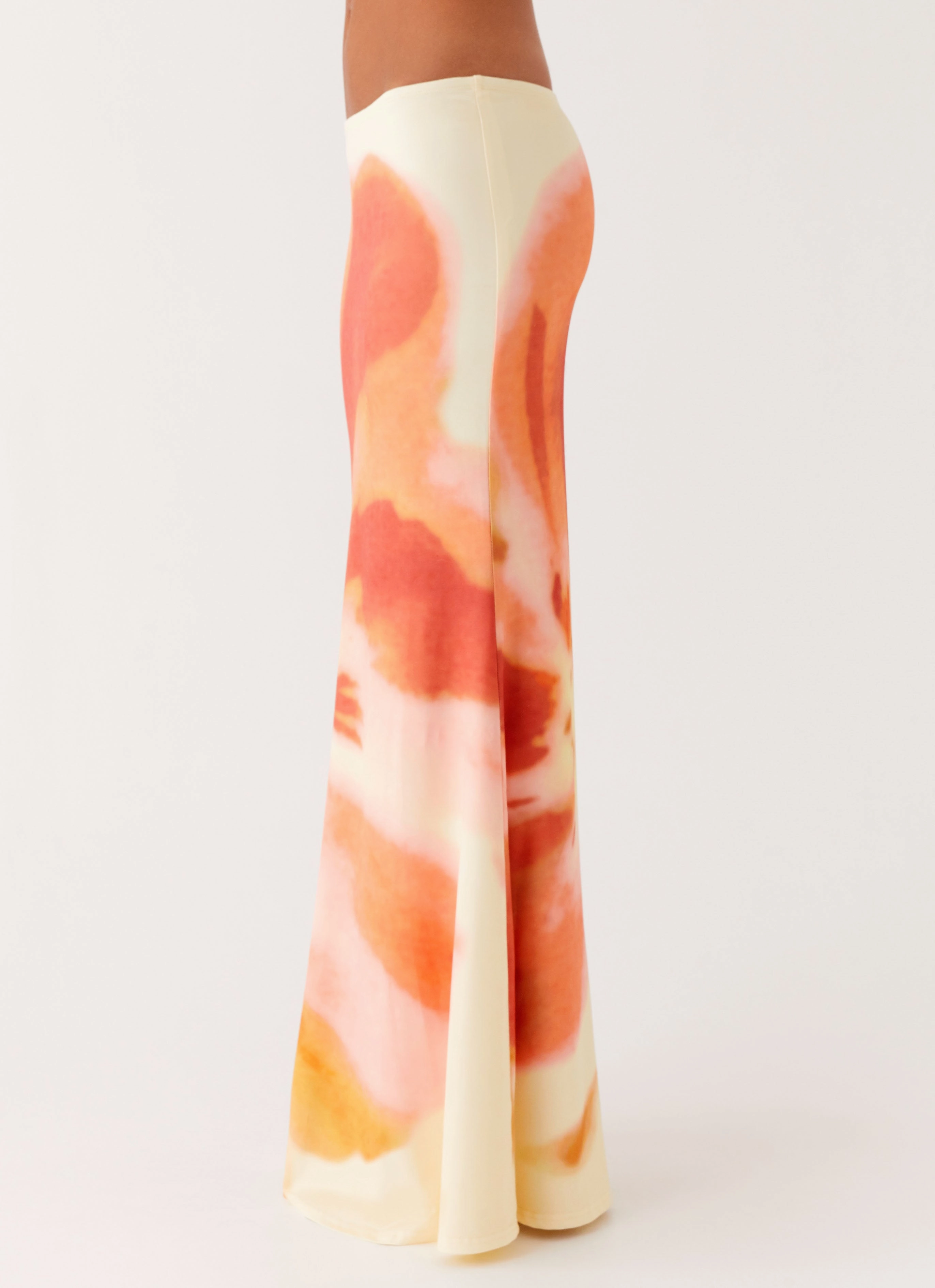 Flexible Material Moka Maxi Skirt - Mimosa Blossom