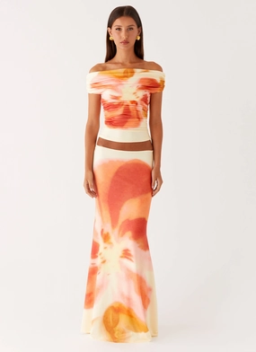 Moka Maxi Skirt - Mimosa Blossom Athletic Flex Wear