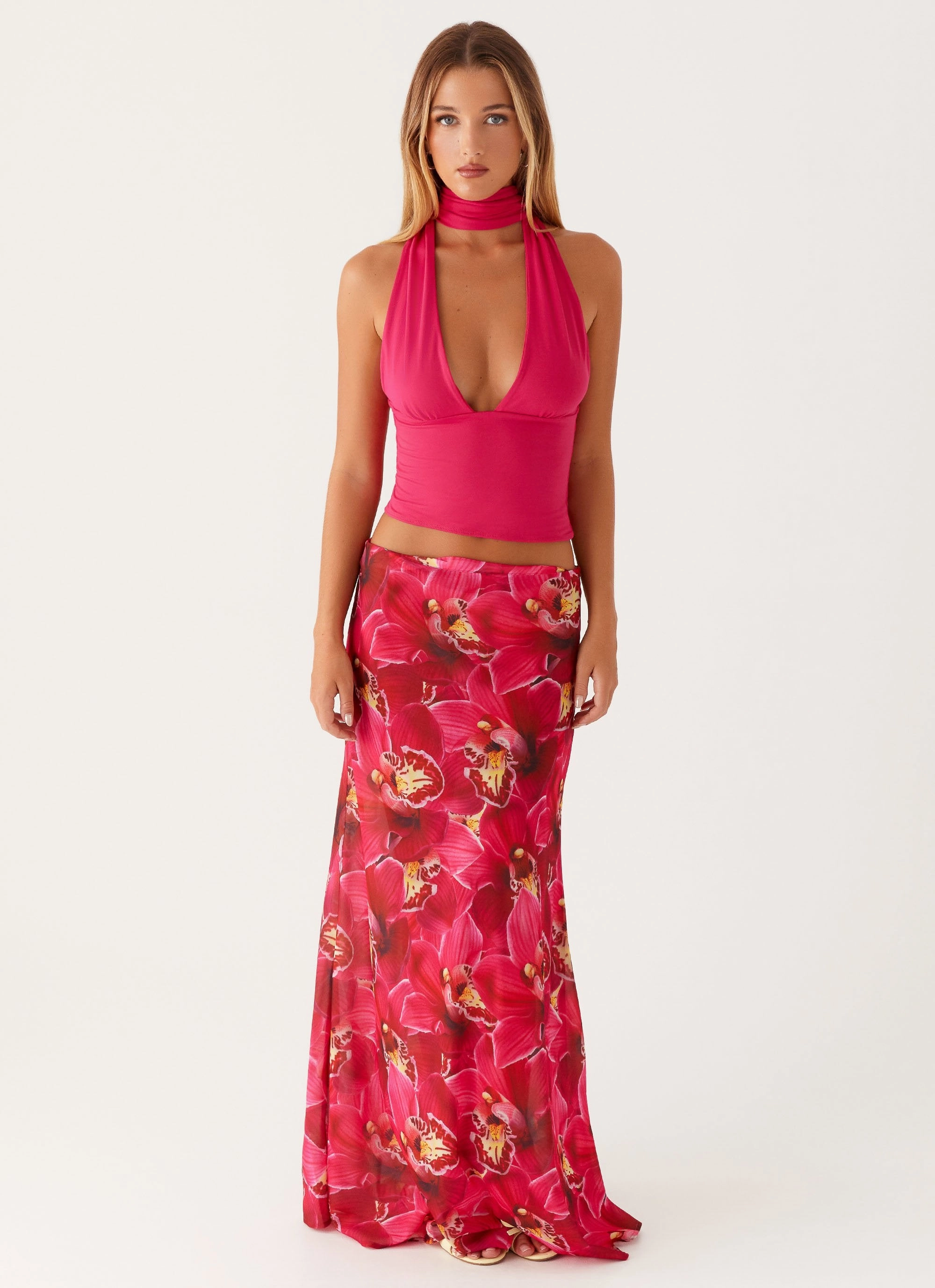 Ashley Maxi Skirt - Orchid Pink Smart Look Cozy Wear