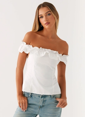 MeshVentilation Wool Sweater Gwyneth Top - White