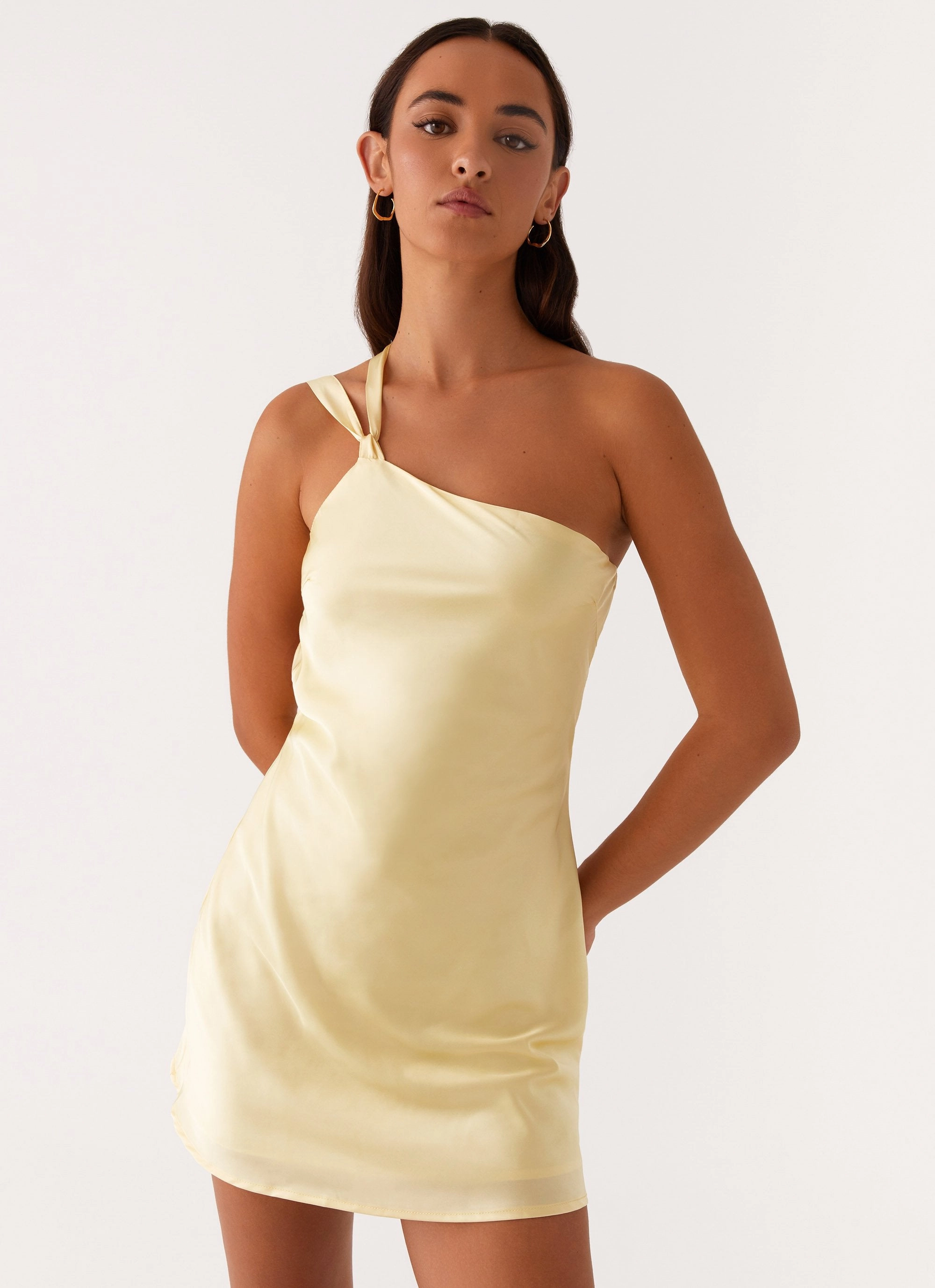Timeless Style Sleek And Stylish Lights Out Mini Dress - Yellow