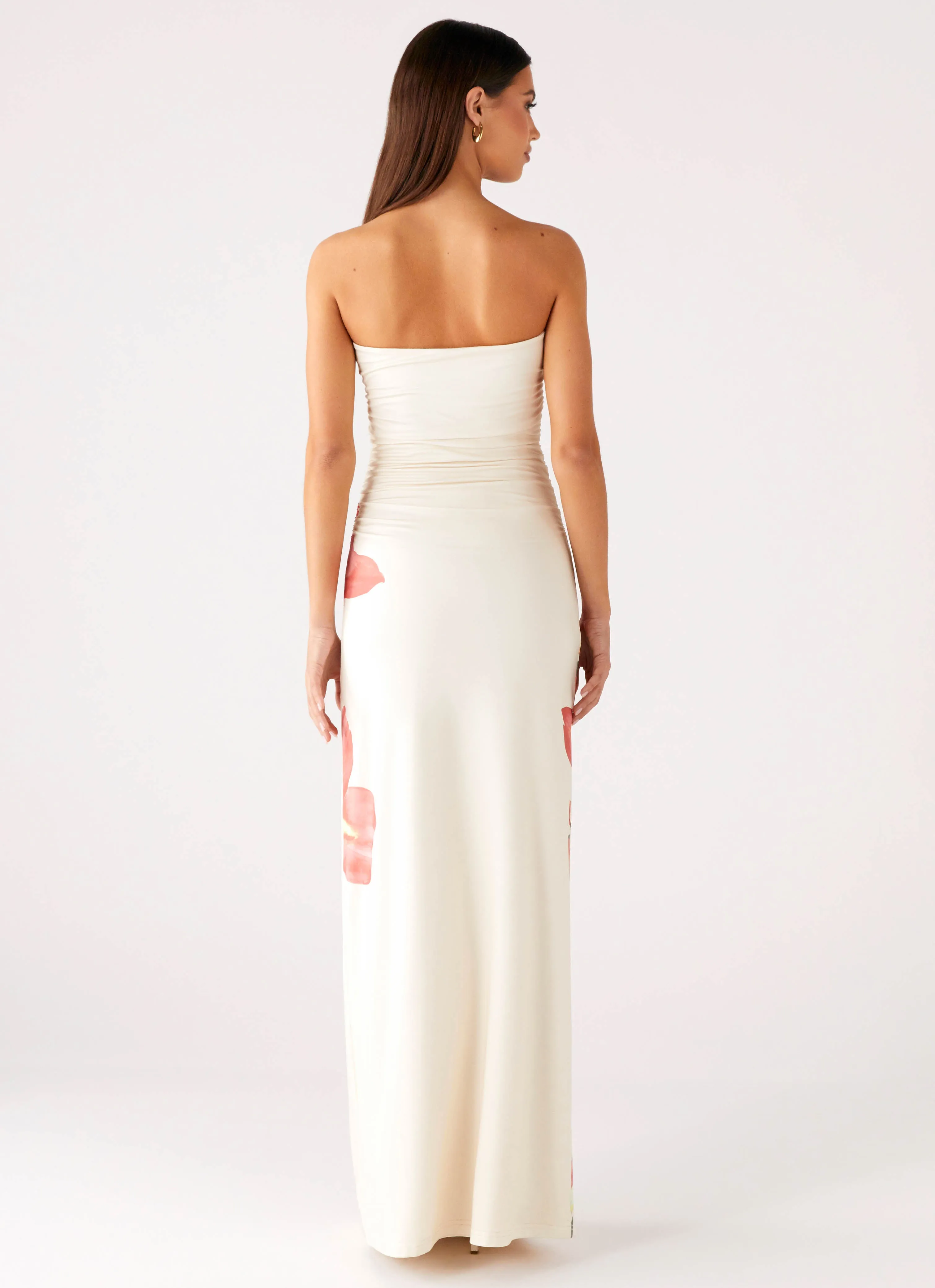 Detachable-Detail MoldResistantTexture Bellanca Strapless Maxi Dress - Siena Floral