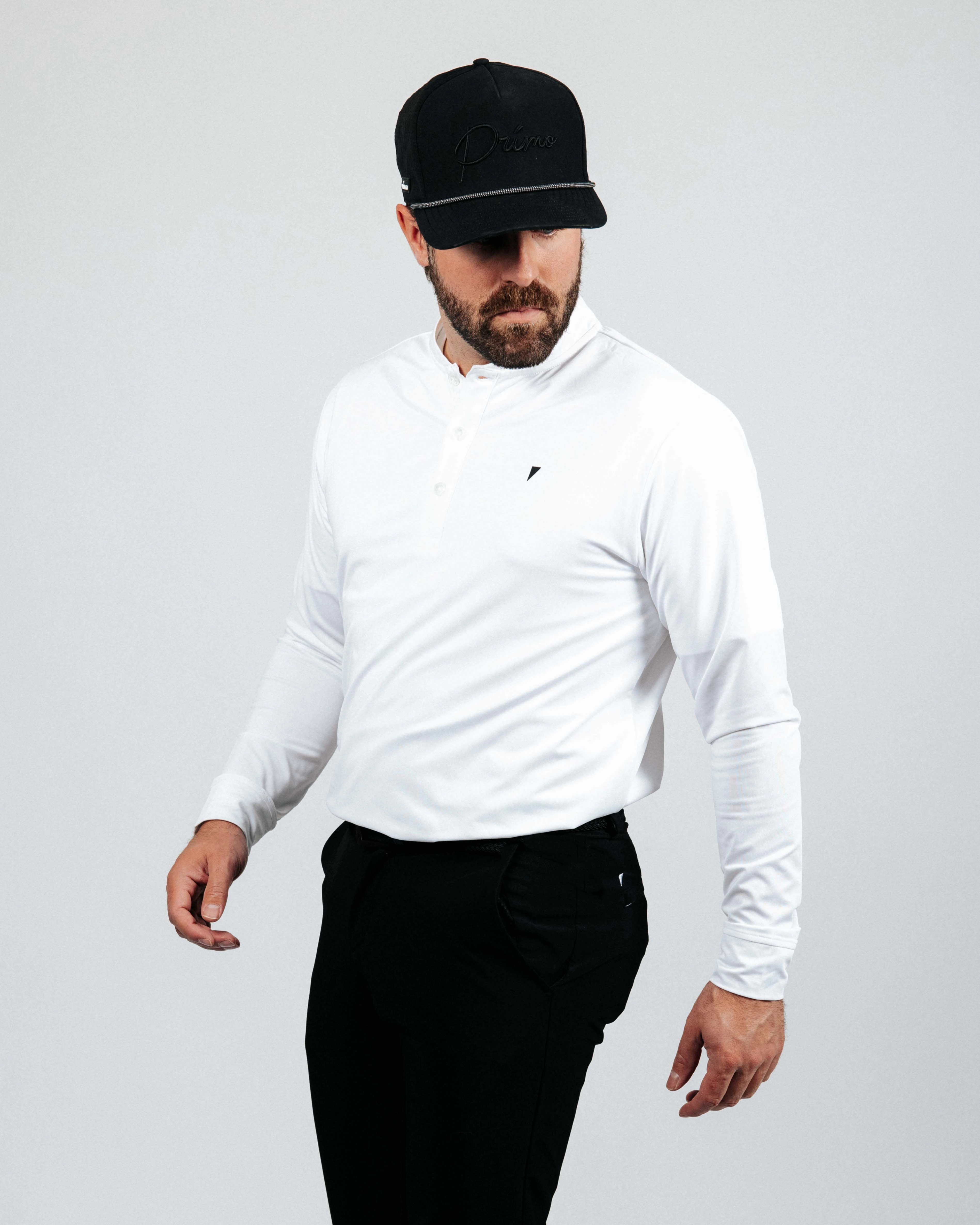 White Long Sleeve Blade Polo Variable Tension Adjustment