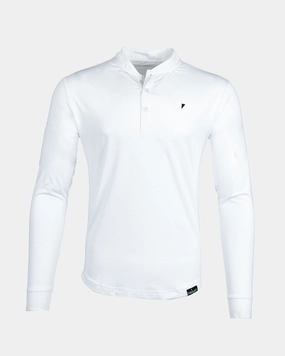 FlexibleLayeredConstruction White Long Sleeve Blade Polo