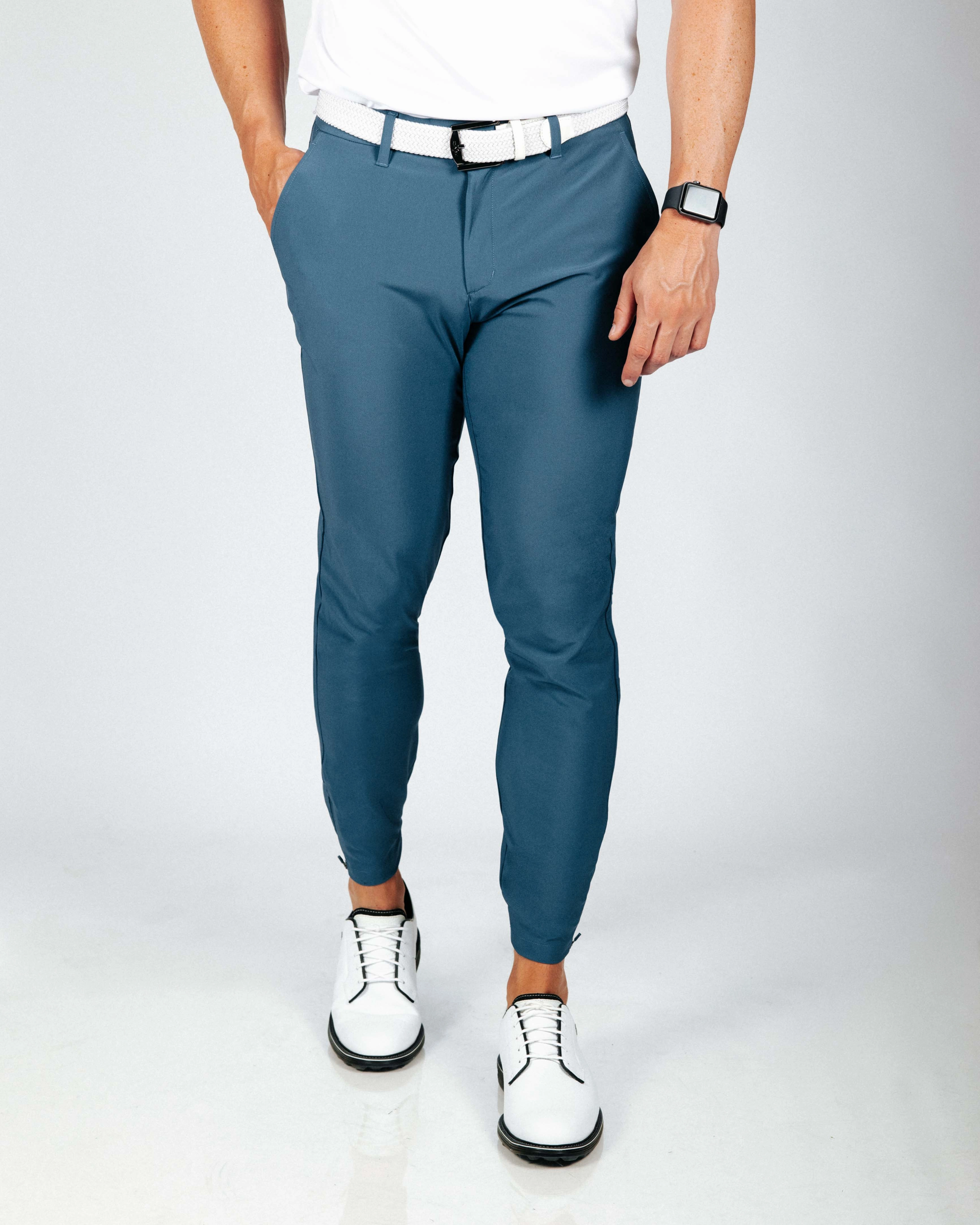 Men's Slate Blue Golf Jogger NonSlipInnerGrip Tear Resistant Fabric