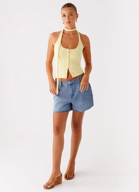 Day Ready Ultra Soft Roland Denim Shorts - Blue