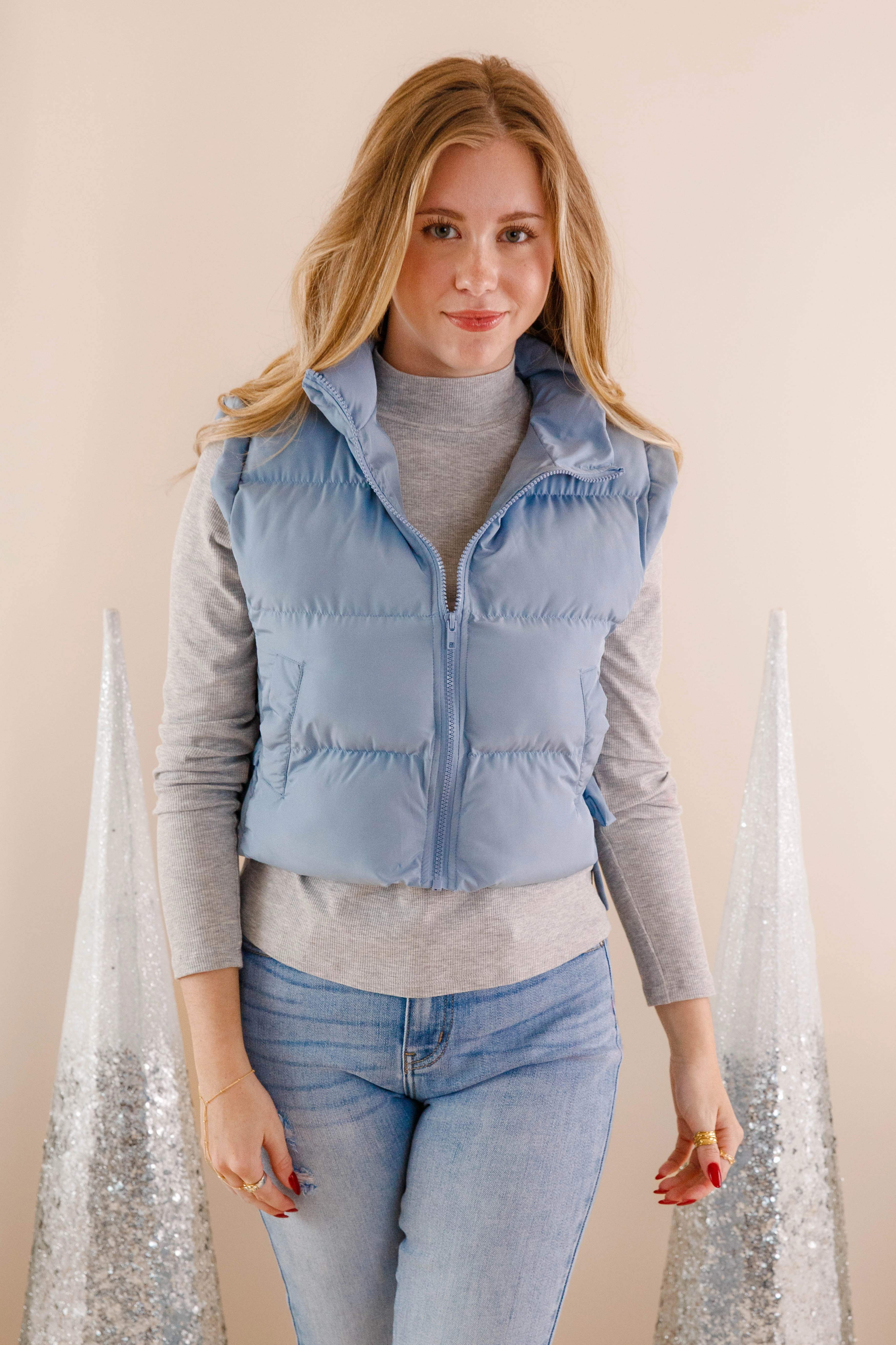 Everything I Need Vest Layered Collar Design