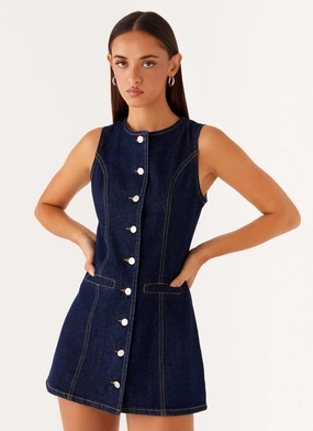 Soul Warm Dolton Mini Dress - Indigo