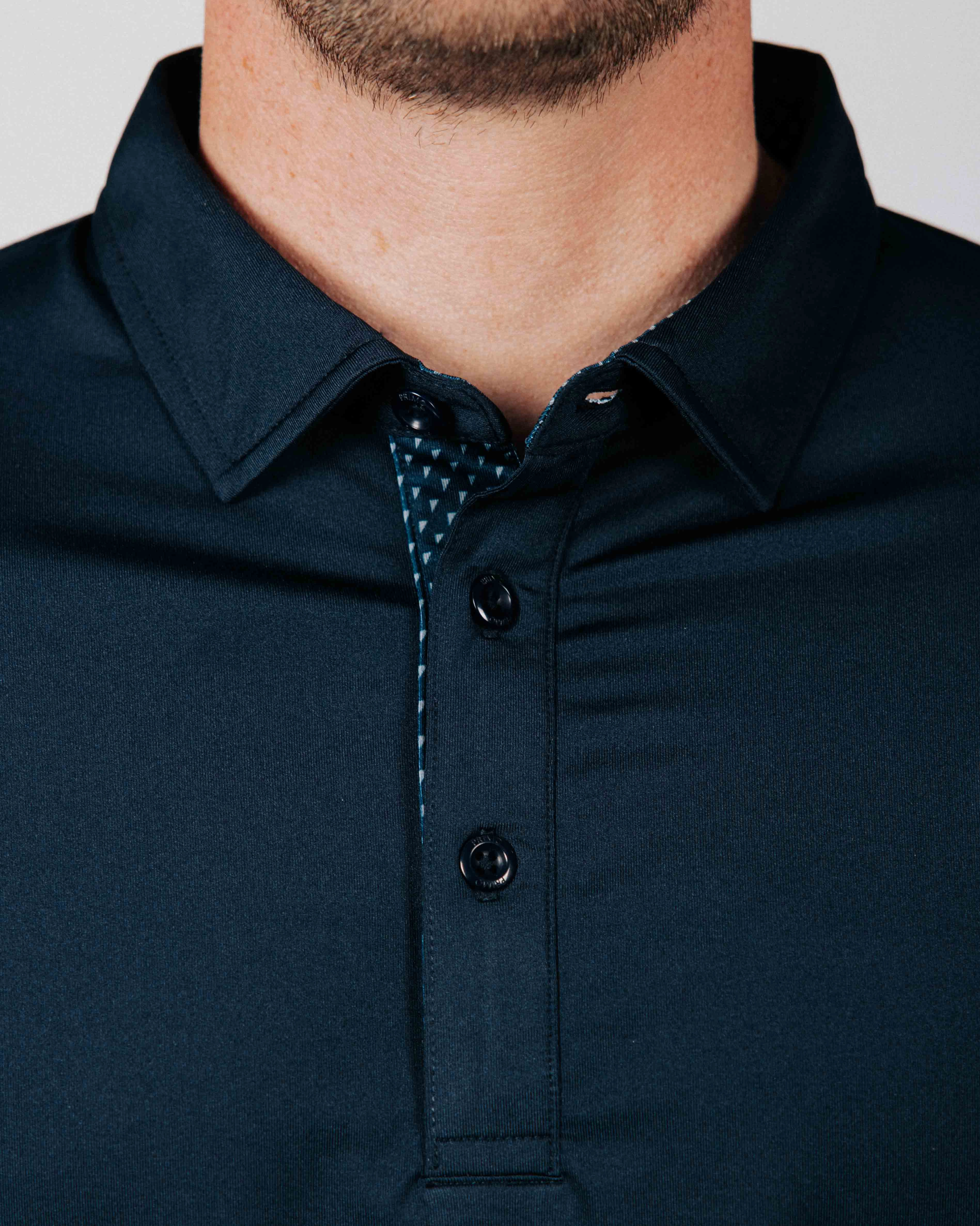 Navy Classic Polo Tagless Labeling