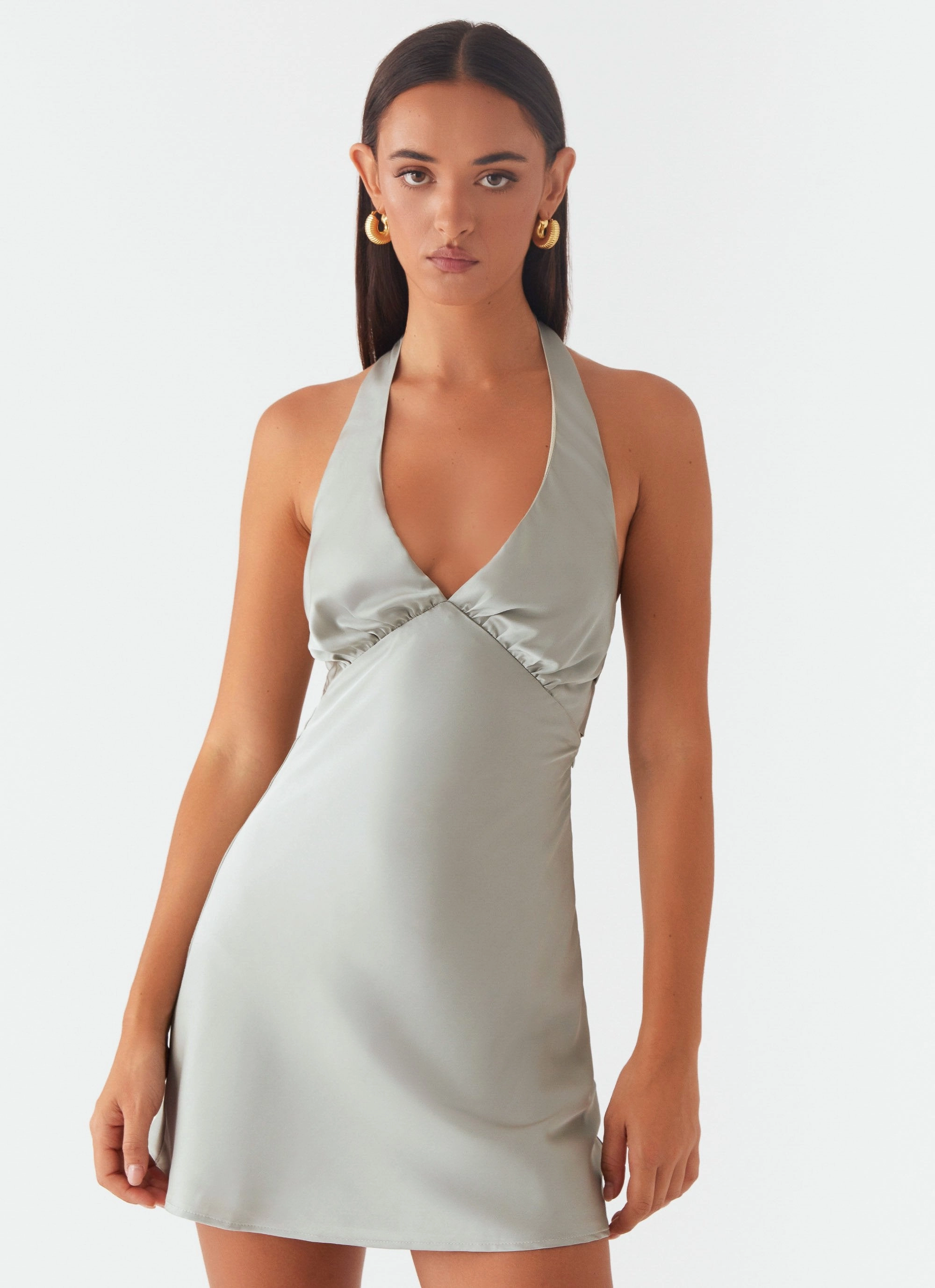 Perfect Fit Heavy Hearted Mini Dress - Sage