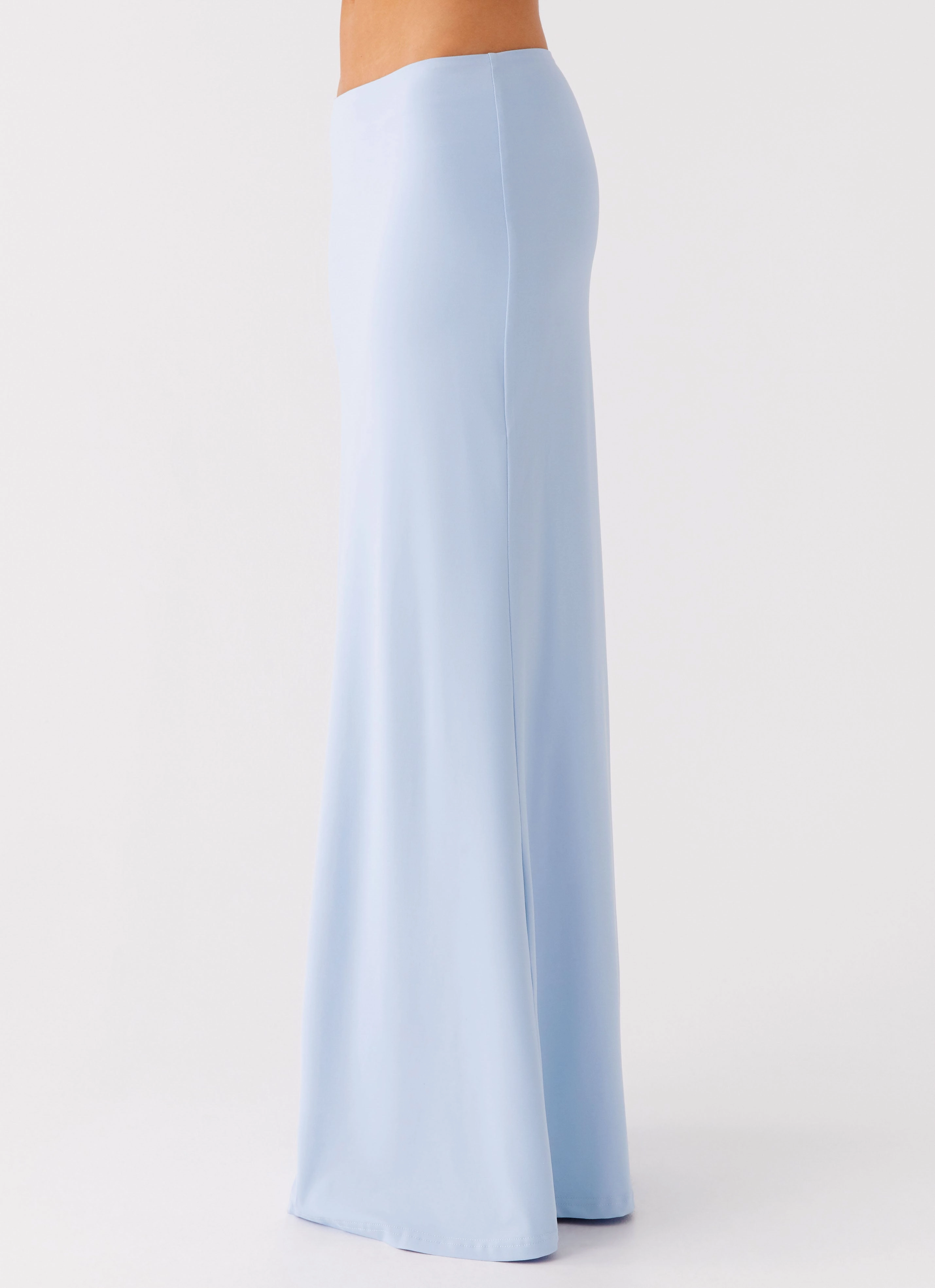 Like A Flower Maxi Skirt - Baby Blue All Day Comfort Fit All Day Wear Comfort
