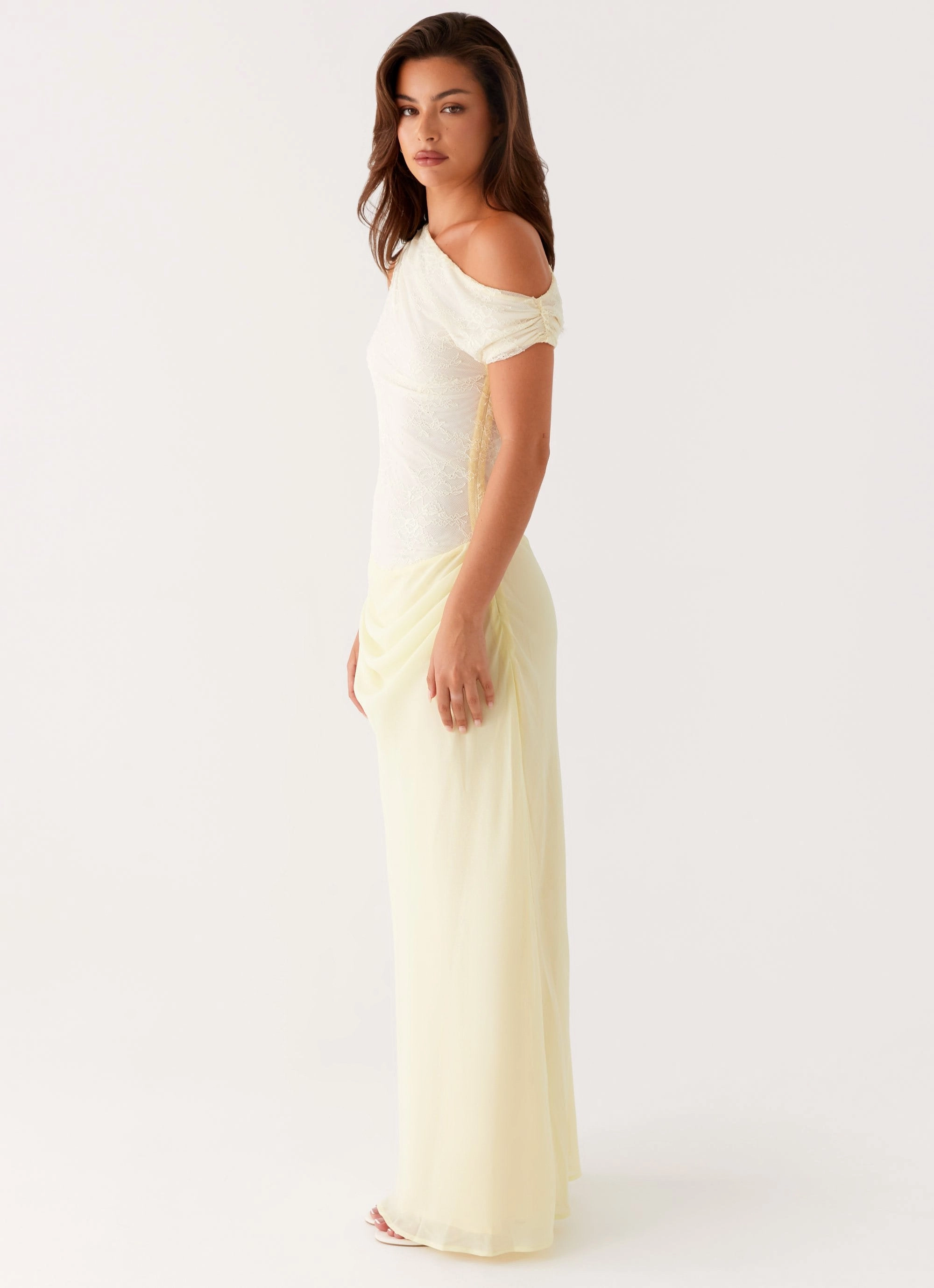 Lili Maxi Dress - Yellow Knit Warm