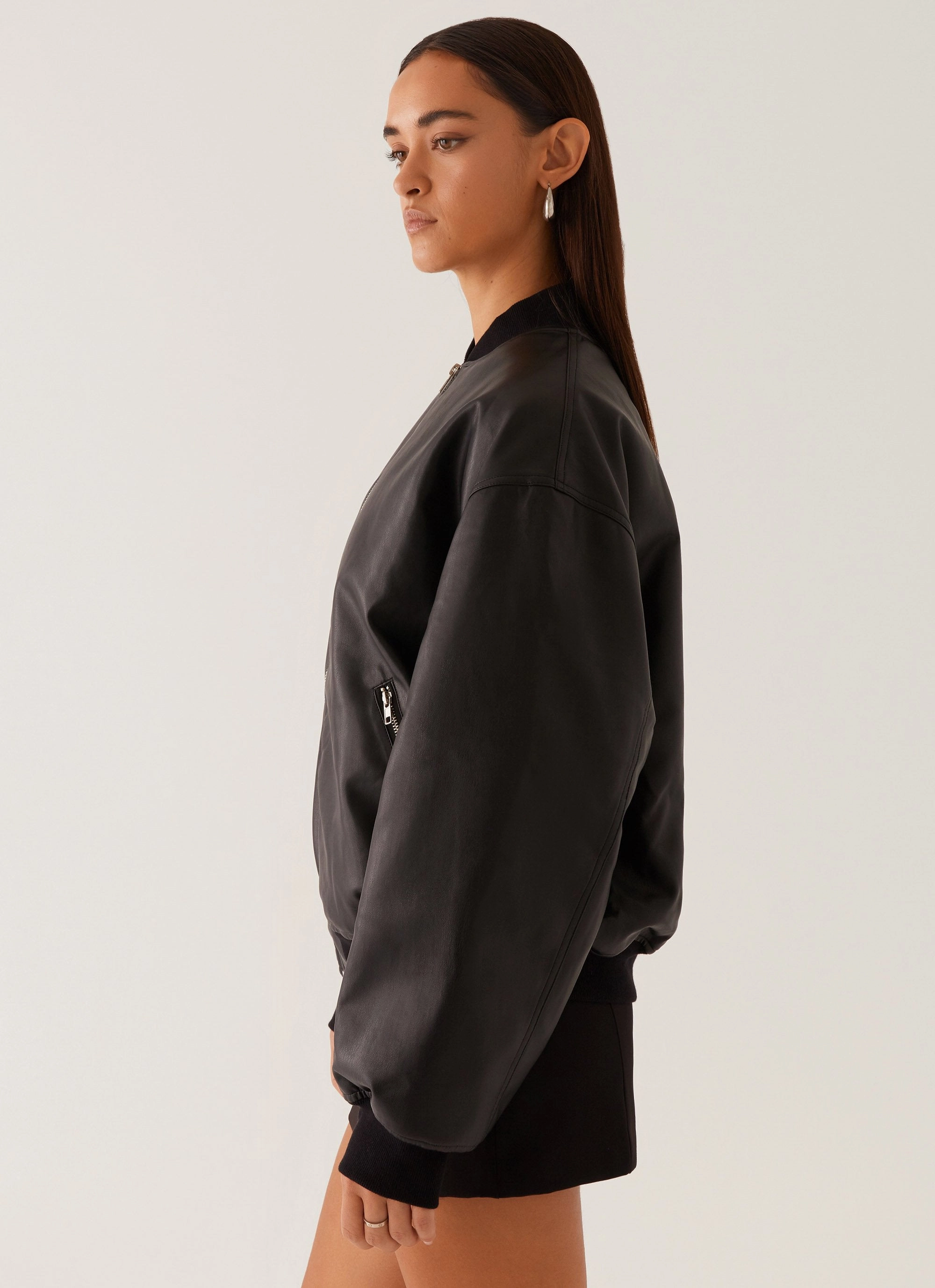 Lincoln Bomber Jacket - Black Reinforced Seam Durability SnapFastenings