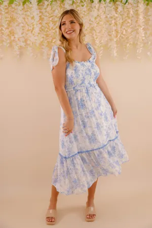 Modern-style Grace Base Like A Wish Midi Dress-Blue