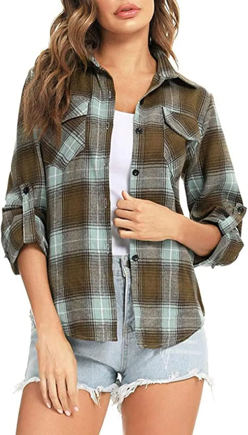 Linen Button Down Shirt Women Down Christmas Fall Jacket Womens Button Down Blouse Long Sleeve Blouses for Women