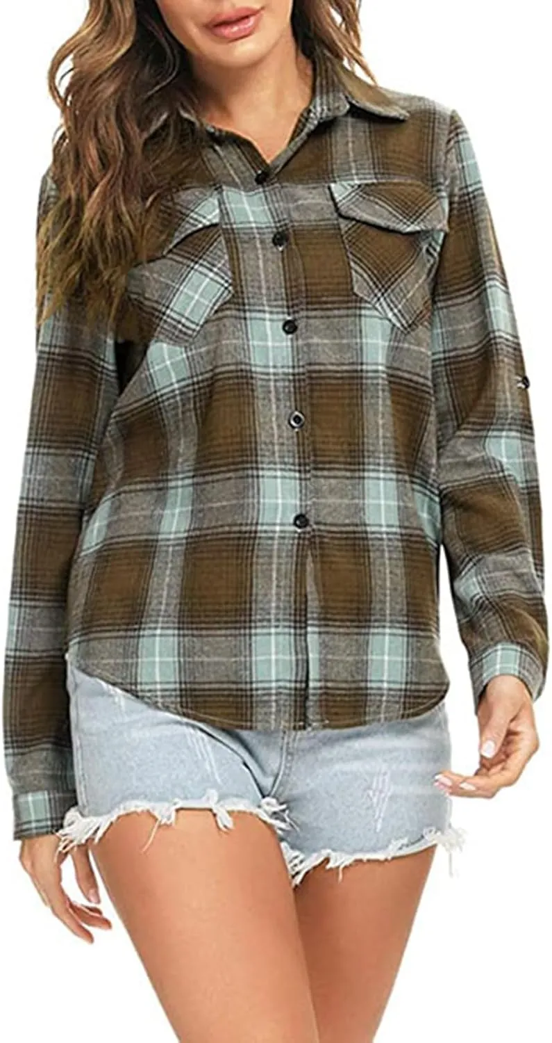 Linen Button Down Shirt Women Down Christmas Fall Jacket Womens Button Down Blouse Long Sleeve Blouses for Women